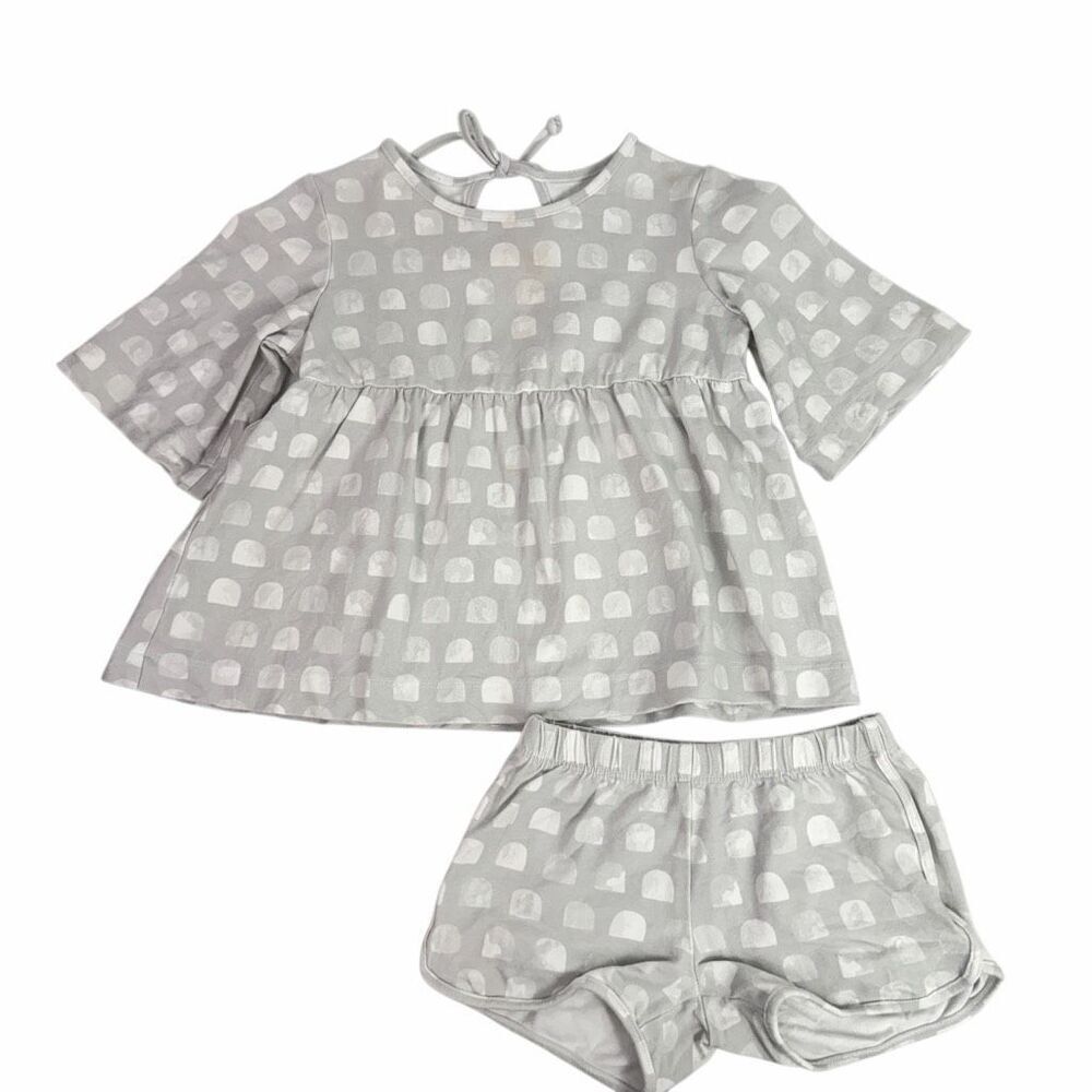 Alice and Ames Bloom Shirt Short Set size 6 Stains